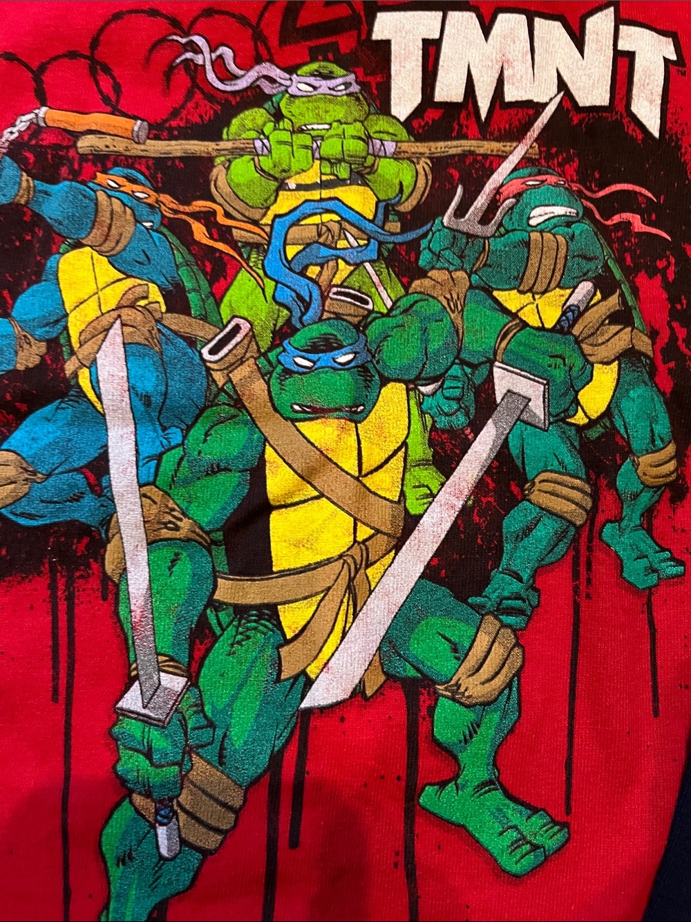 Shirt Teenage Mutant Ninja Turtles boys new M cotton attached sleeves - Picture 2 of 2